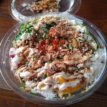 Poke Guys - Large PG bowl with unagi sauce and tobiko sauce - Poke Near Me - Markham, Ontario