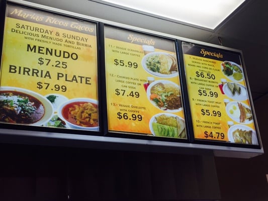 Menu photo 8 Maria's Ricos Tacos Inglewood, CA