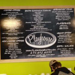 Playhouse Bistro - Menu