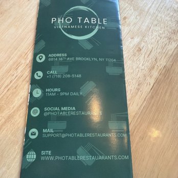 Pho Table - Vietnamese Near Me - Brooklyn, New York