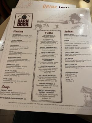 Menu photo 1 Barn Door Restaurant Ridgefield, CT Menu photo 1 Barn Door Restaurant Ridgefield, CT