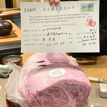 Kame Omakase - Wagyu birth certificate! lol - Japanese Near Me - Las Vegas, Nevada