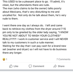 Celebration Laundry - Proof of racism for
