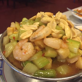 Hong Kong - This is their "Kung Pao Prawns", poorly cleaned popcorn sized shrimp! I can't believe they call this an entree - Chinese Near Me - Merced, California Hong Kong - This is their "Kung Pao Prawns", poorly cleaned popcorn sized shrimp! I can't believe they call this an entree - Chinese Near Me - Merced, California