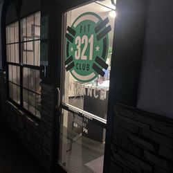 321 Fit Club - Front Door at Night