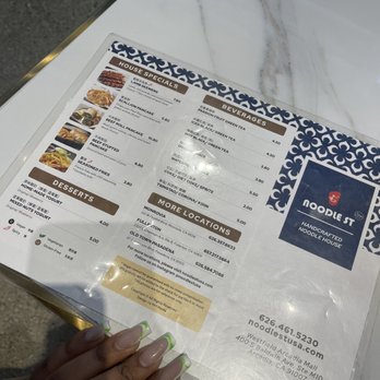 Noodle St - Menu - Noodles Near Me - Arcadia, California