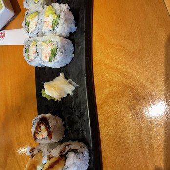 Sushi Kafe - Shrimo tempura and California roll - nice size rolls - Sushi Bars Near Me - Rochester Hills, Michigan