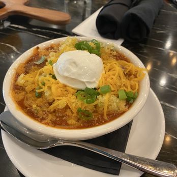 Armor Brewing - Chili. No beans. I loved it, especially the cornbread crumble topper! - Breweries Near Me - Allen, Texas