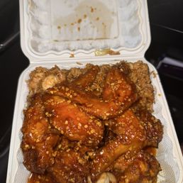 K5. Korean Chicken Wings with Honey Garlic with Shrimp Fried Rice K5. Korean Chicken Wings with Honey Garlic with Shrimp Fried Rice