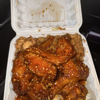 Crazy Chopsticks - K5. Korean Chicken Wings with Honey Garlic with Shrimp Fried Rice - Asian Fusion Near Me - Jacksonville, Florida Crazy Chopsticks - K5. Korean Chicken Wings with Honey Garlic with Shrimp Fried Rice - Asian Fusion Near Me - Jacksonville, Florida
