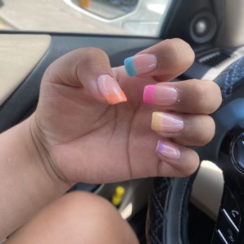 Ch Nails Studio - Before , ugly chunky nails - Nail Salons Near Me - Houston, Texas