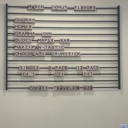 Dude's Donuts - March menu
