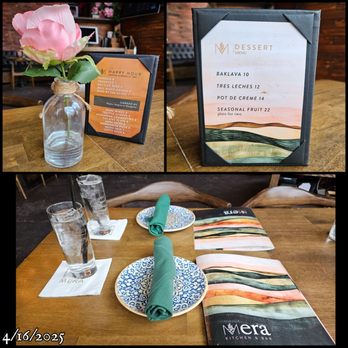 Mera  - A pretty rose on every table. - Mediterranean Near Me - Brooklyn, New York