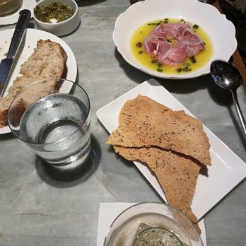 Marisi - Crudo with house made cracker - Italian Near Me - La Jolla, California Marisi - Crudo with house made cracker - Italian Near Me - La Jolla, California