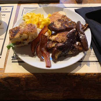 Local Three - Bacon, eggs, French toast, gulf shrimp pot pie and a bacon ranch panini w chicken - American Near Me - Atlanta, Georgia Local Three - Bacon, eggs, French toast, gulf shrimp pot pie and a bacon ranch panini w chicken - American Near Me - Atlanta, Georgia