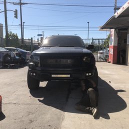 One of the amazing mechanics Joshua doing the final setup for the lower bumper repair! One of the amazing mechanics Joshua doing the final setup for the lower bumper repair!