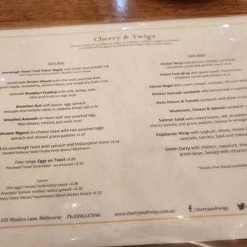 Cherry & Twigs - Menu - Cafes Near Me - Melbourne, VIC Cherry & Twigs - Menu - Cafes Near Me - Melbourne, VIC