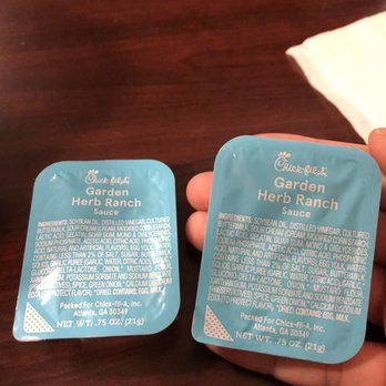 Chick-fil-A - Cute sauces that are easy to open and dip. - Fast Food Near Me - Northridge, California