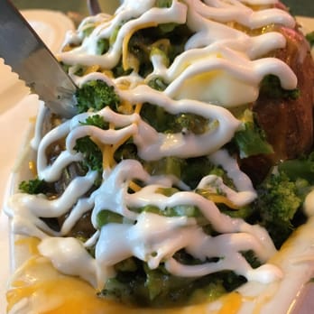 Wings N' Things - Baked potato with cheese, broccoli sour cream and butter...huge....took 1/2 home! - Chicken Wings Near Me - Cooper City, Florida Wings N' Things - Baked potato with cheese, broccoli sour cream and butter...huge....took 1/2 home! - Chicken Wings Near Me - Cooper City, Florida