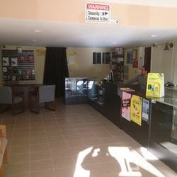 Inside the shop.