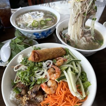 Pho Tai - a bowl of noodles, meat, and vegetables - Vietnamese Near Me - Tacoma, Washington