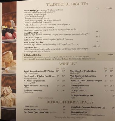 Menu photo 1 Shingle Inn City Hall Brisbane, QLD