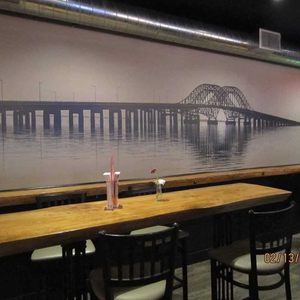 Interior Wall when you walk in on the Right...  Robert Moses Bridge