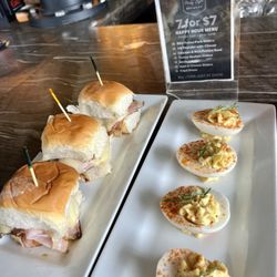 Ham and cheese sliders Deviled eggs