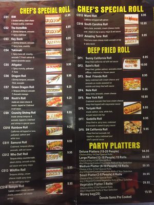 Menu photo 8 Hibachi Cafe Greenville, SC