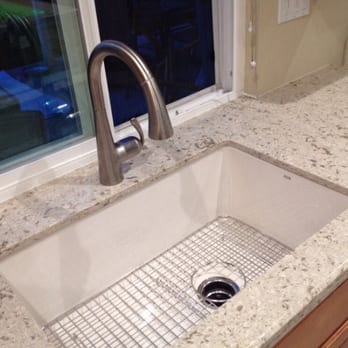 Bathworks Instyle - Beautiful Allia Fireclay sink and Grohe faucet. - Kitchen & Bath Near Me - Montclair, California