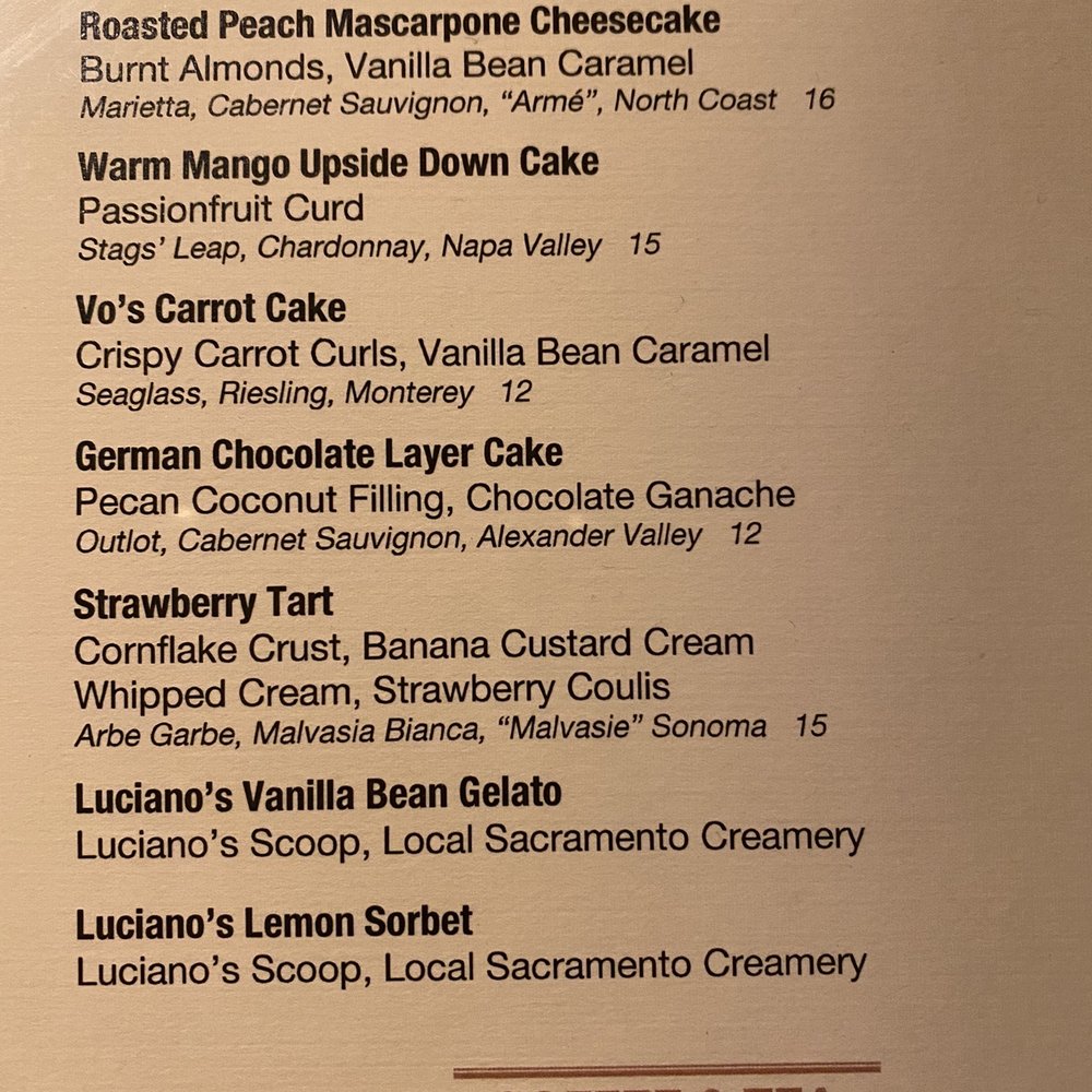 Dawson's - Dessert menu. - Steakhouses Near Me - Sacramento, California Dawson's - Dessert menu. - Steakhouses Near Me - Sacramento, California