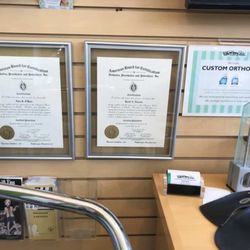 When the Shoe Fits - Just some of the certificates held by the owners/staff.