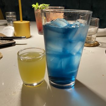 Toast Kitchen & Bar - Fancy Lemonade! Watch the colors turn as you drop the shot in! - Breakfast & Brunch Near Me - Whittier, California Toast Kitchen & Bar - Fancy Lemonade! Watch the colors turn as you drop the shot in! - Breakfast & Brunch Near Me - Whittier, California