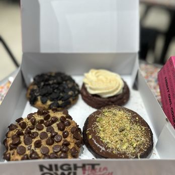 Night Owl Cookies - Cookies & Cream Red Velvet chocolate chip Dubai Chocolate - Desserts Near Me - Plantation, Florida Night Owl Cookies - Cookies & Cream Red Velvet chocolate chip Dubai Chocolate - Desserts Near Me - Plantation, Florida