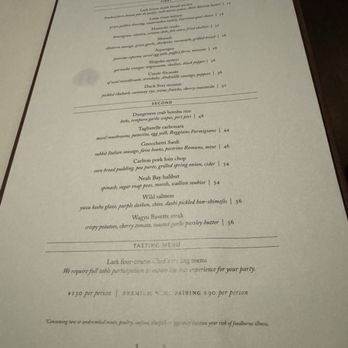 Lark - A Prix fixe menu June 2026 - New American Near Me - Seattle, Washington