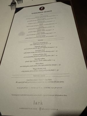 Menu photo 1 Lark Seattle, WA