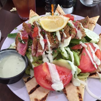 Eggs-Cetera Cafe - Asian Ahi Sunflower Crusted Tuna Salad - American Near Me - Lake Worth, Florida Eggs-Cetera Cafe - Asian Ahi Sunflower Crusted Tuna Salad - American Near Me - Lake Worth, Florida