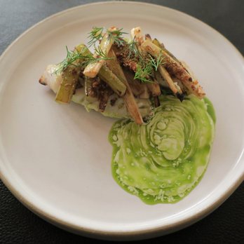 Aquavit - Black bass & white asparagus - wonderful - Scandinavian Near Me - New York, New York