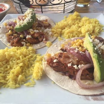 The Cabana - Jerk chicken tacos with extra rice, no beans. - Tacos Near Me - Long Beach, New York