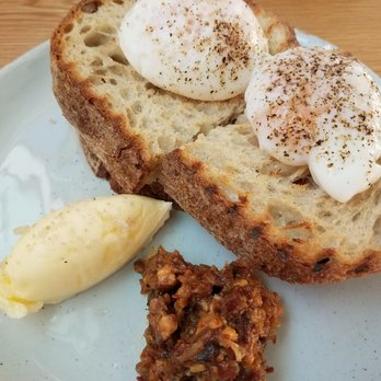 Nemesis Coffee - Poached eggs, home made bread, bacon jam, all organic and super tasty. - Cafes Near Me - Vancouver, British Columbia Nemesis Coffee - Poached eggs, home made bread, bacon jam, all organic and super tasty. - Cafes Near Me - Vancouver, British Columbia