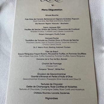 La Mer - Our menu to follow along. Very helpful!! - French Near Me - Honolulu, Hawaii La Mer - Our menu to follow along. Very helpful!! - French Near Me - Honolulu, Hawaii