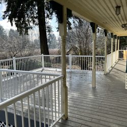 McKinney Residential - New Trex deck boards & aluminum railing. Replaced 2 decorative posts and paint.
