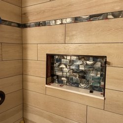 Dave’s Custom Flooring - Built in shampoo shelf