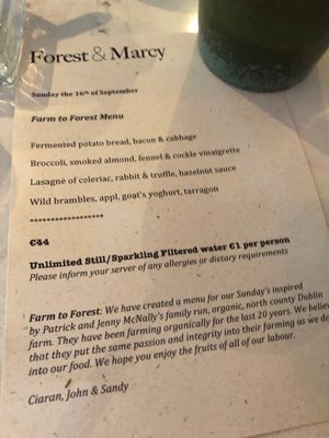 Menu photo 1 Forest & Marcy Dublin, D