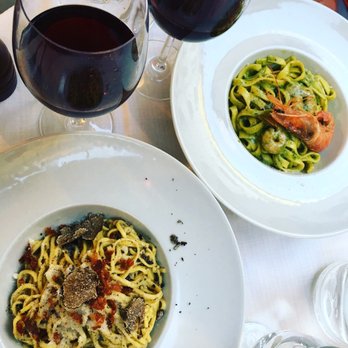 La Tavernetta 48 - Truffle pancetta pasta and shrimp pesto pasta!! Both to die for! The house wine was great too - Italian Near Me - Rome, RM La Tavernetta 48 - Truffle pancetta pasta and shrimp pesto pasta!! Both to die for! The house wine was great too - Italian Near Me - Rome, RM