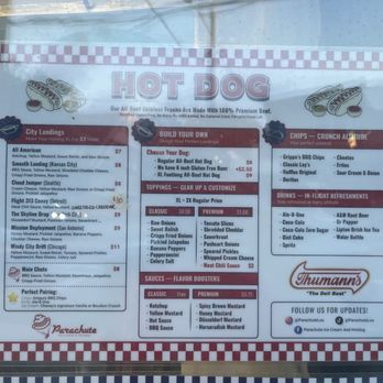 Parachute - Hot dog menu - Hot Dogs Near Me - Louisville, Kentucky Parachute - Hot dog menu - Hot Dogs Near Me - Louisville, Kentucky