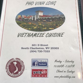 Pho Vinh Long - Front page - Vietnamese Near Me - South Charleston, West Virginia Pho Vinh Long - Front page - Vietnamese Near Me - South Charleston, West Virginia
