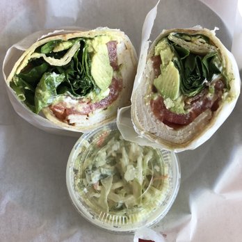 Karma Juice Bar & Eatery - Turkey sandwich with gluten free wrap and coleslaw - Juice Bars & Smoothies Near Me - Clearwater, Florida