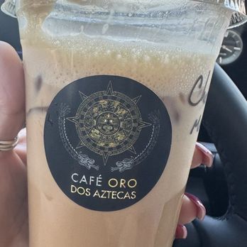 Cafe Oro Dos Aztecas - Iced chocolate macadamia nut latte - Coffee & Tea Near Me - Riverside, California Cafe Oro Dos Aztecas - Iced chocolate macadamia nut latte - Coffee & Tea Near Me - Riverside, California