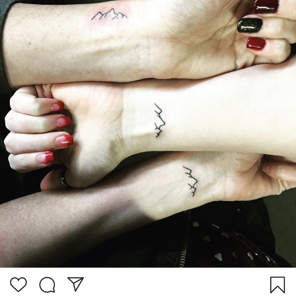 Big Bear Tattoo - Matching mountains - Tattoo Near Me - Big Bear Lake, California